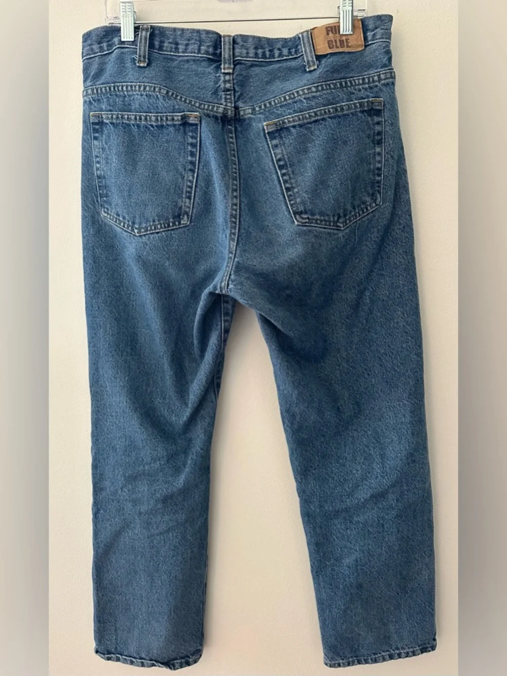 Full Blue Classic Denim Jeans - Medium Blue - Picture 5 of 10